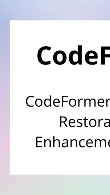 codeformer最新版  v1.9图1