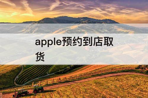 apple预约到店取货