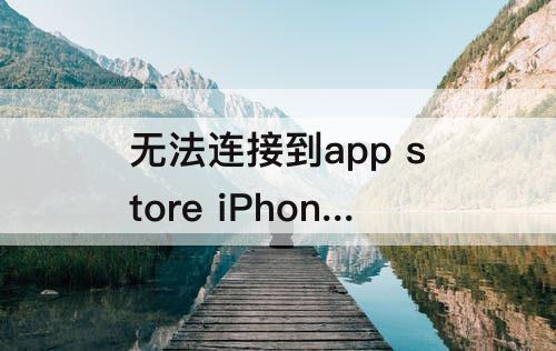 无法连接到app store iPhone6无法连接到app store怎么解决