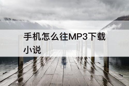 手机怎么往MP3下载小说