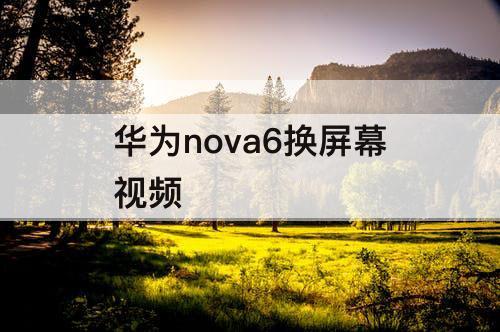 华为nova6换屏幕视频