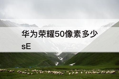 华为荣耀50像素多少sE