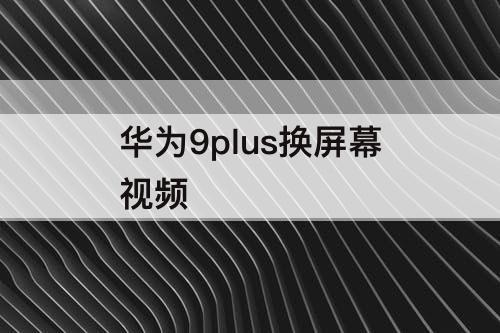 华为9plus换屏幕视频