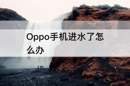 Oppo手机进水了怎么办