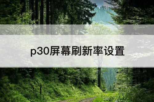 p30屏幕刷新率设置