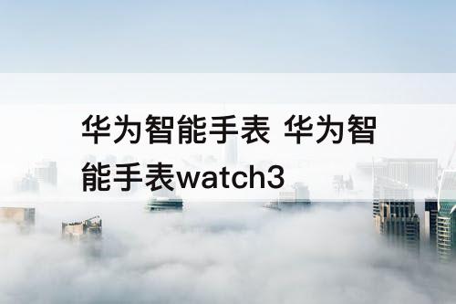 华为智能手表 华为智能手表watch3