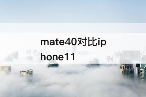 mate40对比iphone11