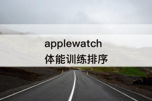 applewatch体能训练排序