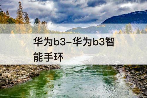 华为b3-华为b3智能手环