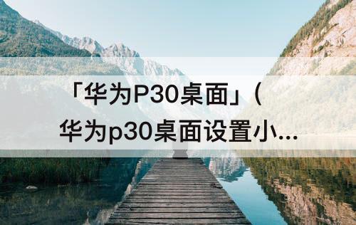 「华为P30桌面」(华为p30桌面设置小图片)