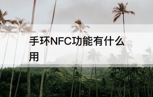 手环NFC功能有什么用