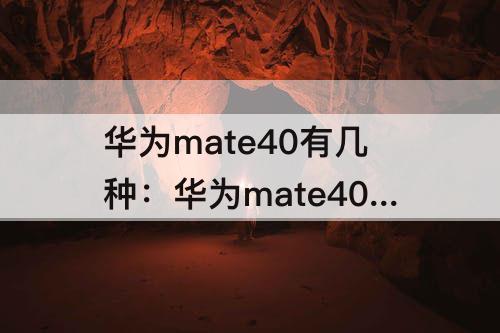 华为mate40有几种：华为mate40有几种屏幕