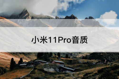 小米11Pro音质