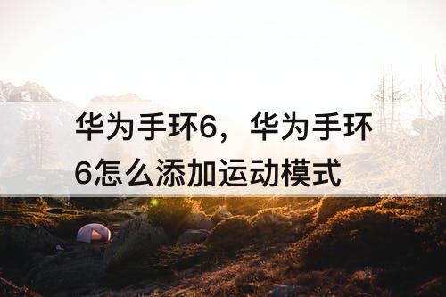 华为手环6，华为手环6怎么添加运动模式