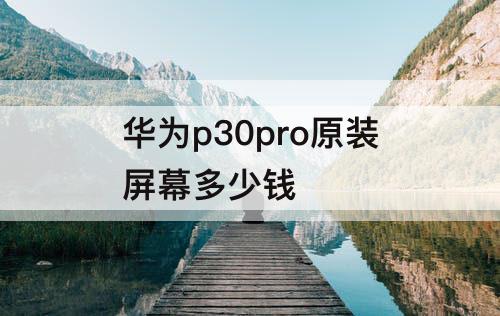 华为p30pro原装屏幕多少钱