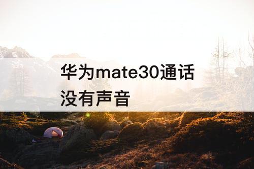 华为mate30通话没有声音