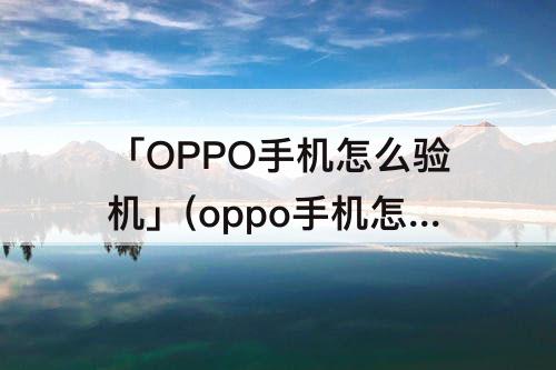 「OPPO手机怎么验机」(oppo手机怎么验机是不是原装)