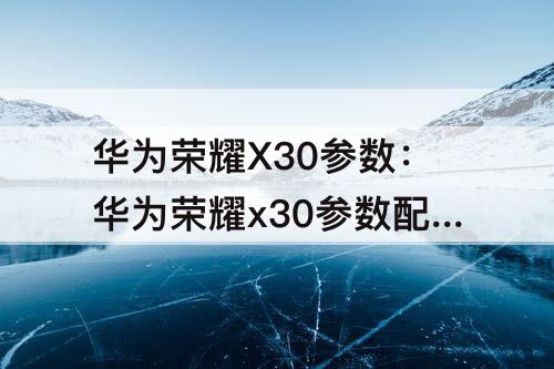 华为荣耀X30参数：华为荣耀x30参数配置256