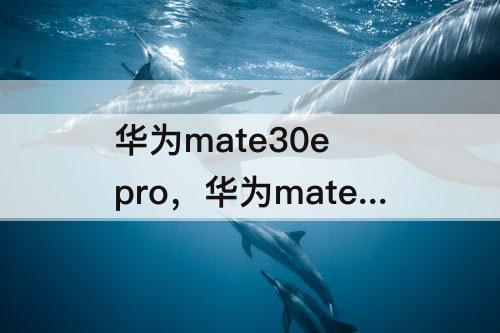 华为mate30e pro，华为mate30e pro参数和华为mate30