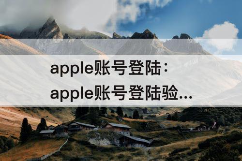 apple账号登陆：apple账号登陆验证失败